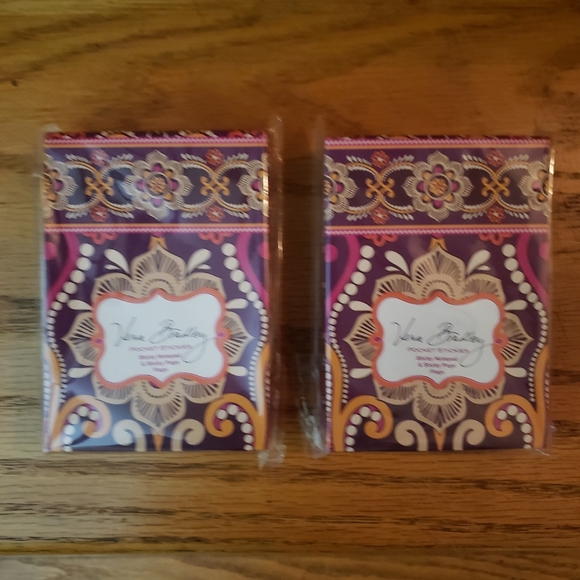 VERA BRADLEY SAFARI SUNSET STICKIES + FLAGS & LOOP KEYCHAIN - Picture 2 of 4